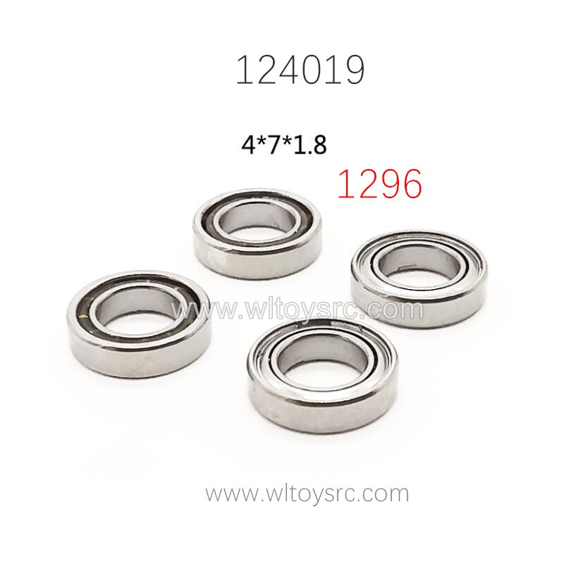 WLTOYS 124019 RC Car Parts 1296 Rolling Bear 4X7X1.8
