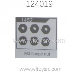 WLTOYS 124019 RC Car Parts 1452 M3 Flange Nut