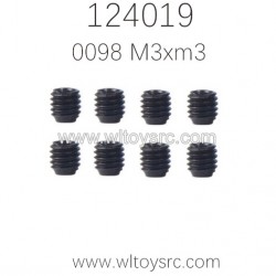 WLTOYS 124019 1/12 Parts 0098 M3x3 Screws for Motor