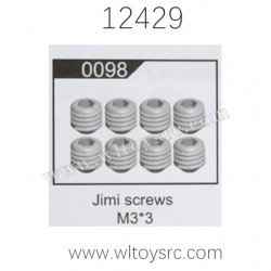 WLTOYS 12429 RC Car Parts, 0098 Jimi Screws M3X3