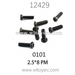 WLTOYS 12429 RC Car Parts, 0101 2.5X8 PM Screws
