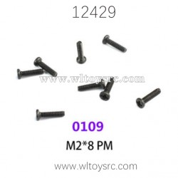 WLTOYS 12429 RC Car Parts, 0109 M2X8 PM Screws