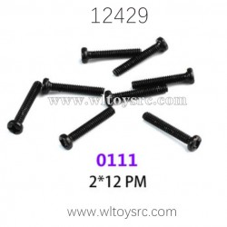 WLTOYS 12429 RC Car Parts, 0111 2X12 PM Screws