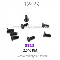 WLTOYS 12429 RC Car Parts, 0113 M2.5X6KM Countersunk screw