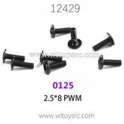 WLTOYS 12429 RC Car Parts, 0125 2.5X8 PWM Screws