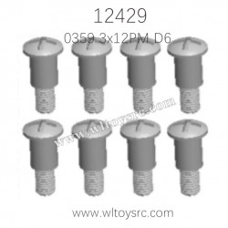 WLTOYS 12429 Parts, 0359 Round Head step Machine Screw set 3x12PM D6