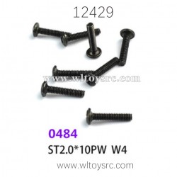 WLTOYS 12429 Parts, 0484 ST2.0X10PW W4 Screws