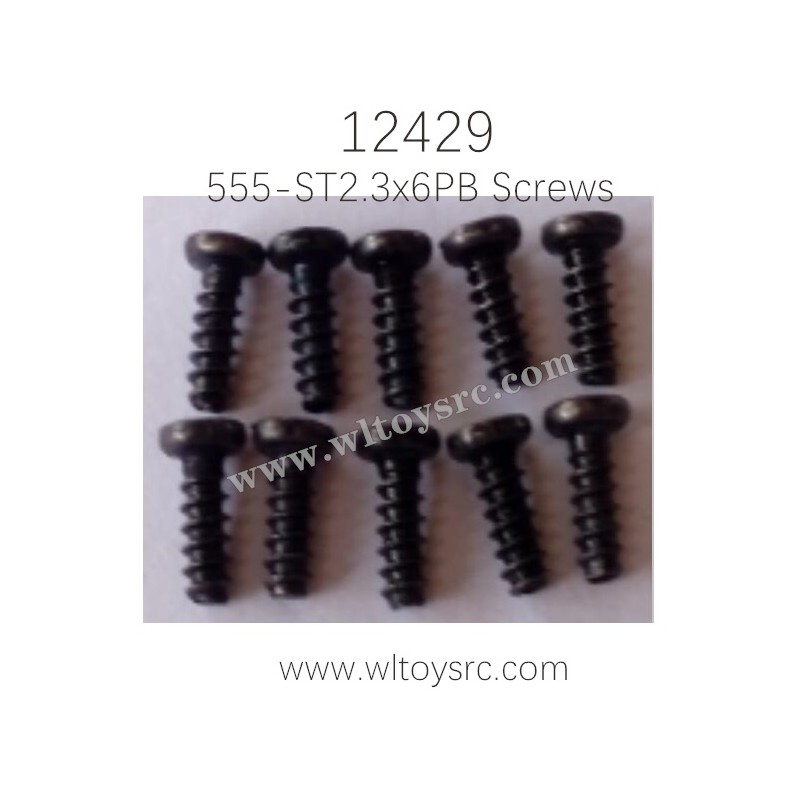 WLTOYS 12429 Parts, 555 ST2.3x6PB Screws