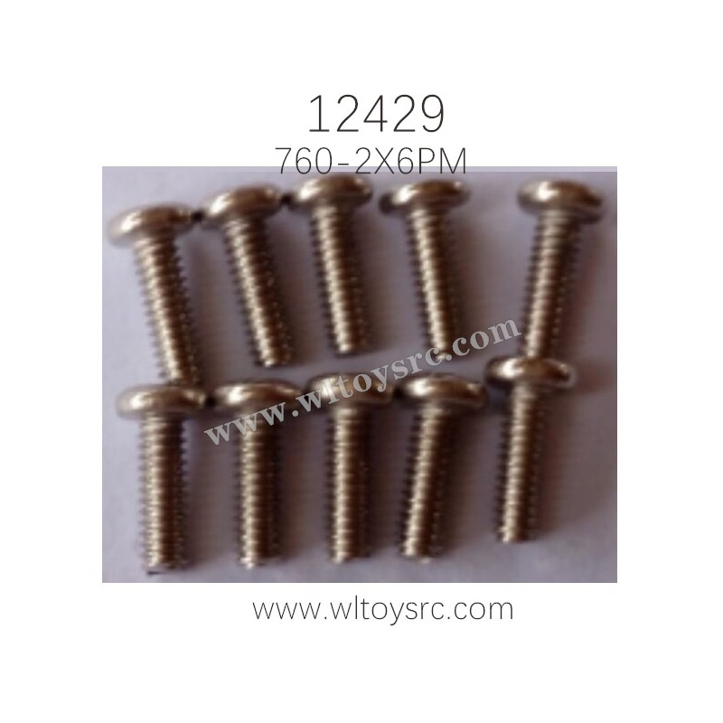 WLTOYS 12429 Parts, 760 Phillips round head machine screw