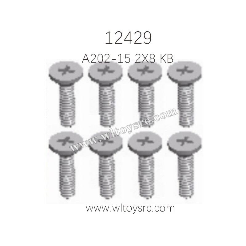 WLTOYS 12429 Parts, A202-15 Phillips flat head screw