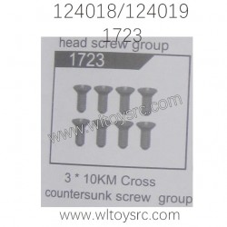 WLTOYS 124018 124019 Parts 1723 Cross Countersunk Screw Group