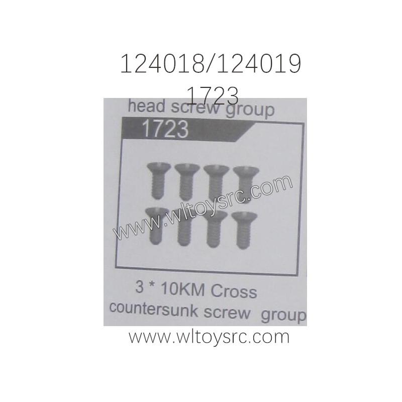 WLTOYS 124018 124019 Parts 1723 Cross Countersunk Screw Group