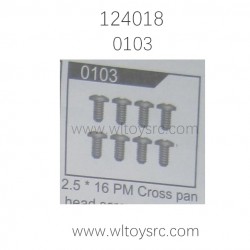 WLTOYS 124018 Parts 0103 Cross Pan Head Screw Group