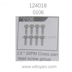 WLTOYS 124018 Parts 0106 Cross Pan Head Screw Group