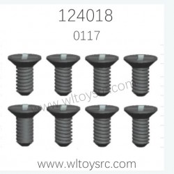 WLTOYS 124018 Parts 0117 Cross flat head screw M3X8KM