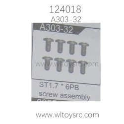 WLTOYS 124018 Parts A303-32 ST1.7X6PB Screw Assembly