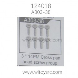 WLTOYS 124018 Parts A303-38 3X14PM Cross Pan Head Screw Group