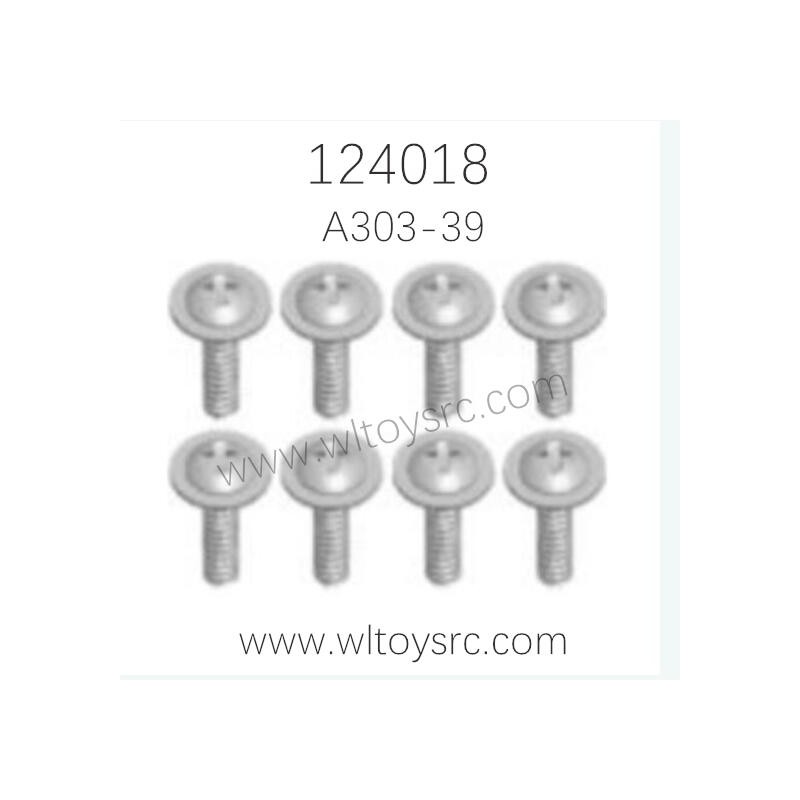 WLTOYS 124018 Parts A303-39 ST2.6X6PWB6 Round round head screw