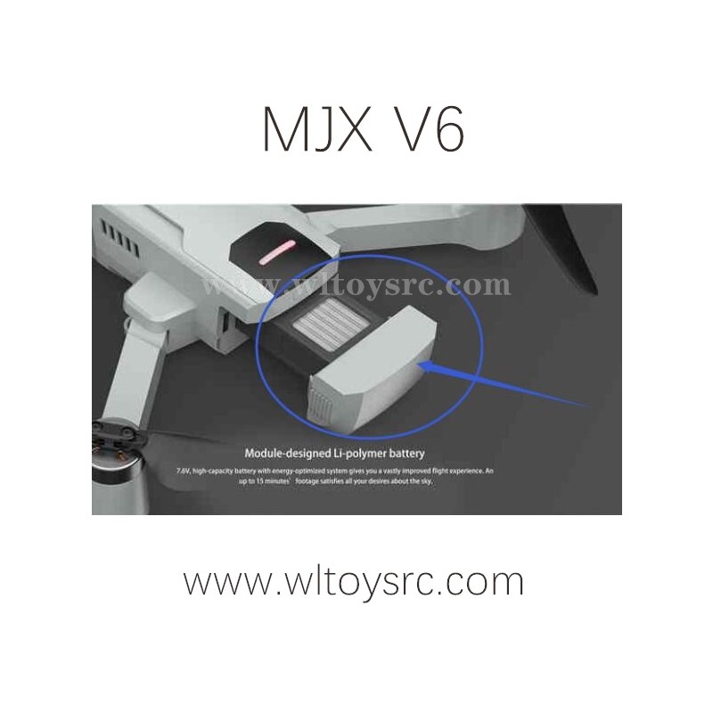 MJX V6 7.6V Battery, MJX V6 2.7K GPS Drone Parts
