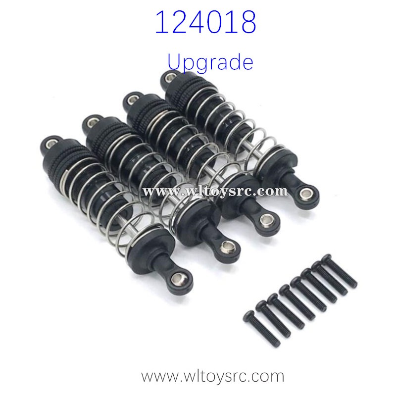 WLTOYS 124018 Upgrade parts Front and Rear Shock Absorbers Black