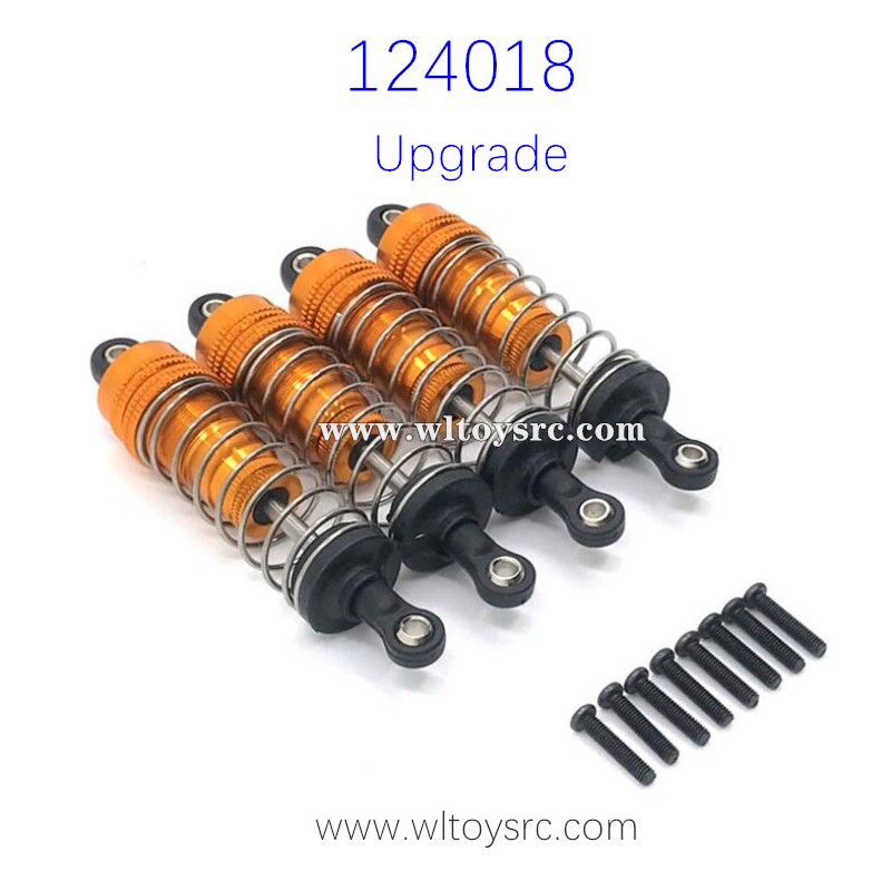 WLTOYS 124018 Upgrade parts Front and Rear Shock Absorbers Golden