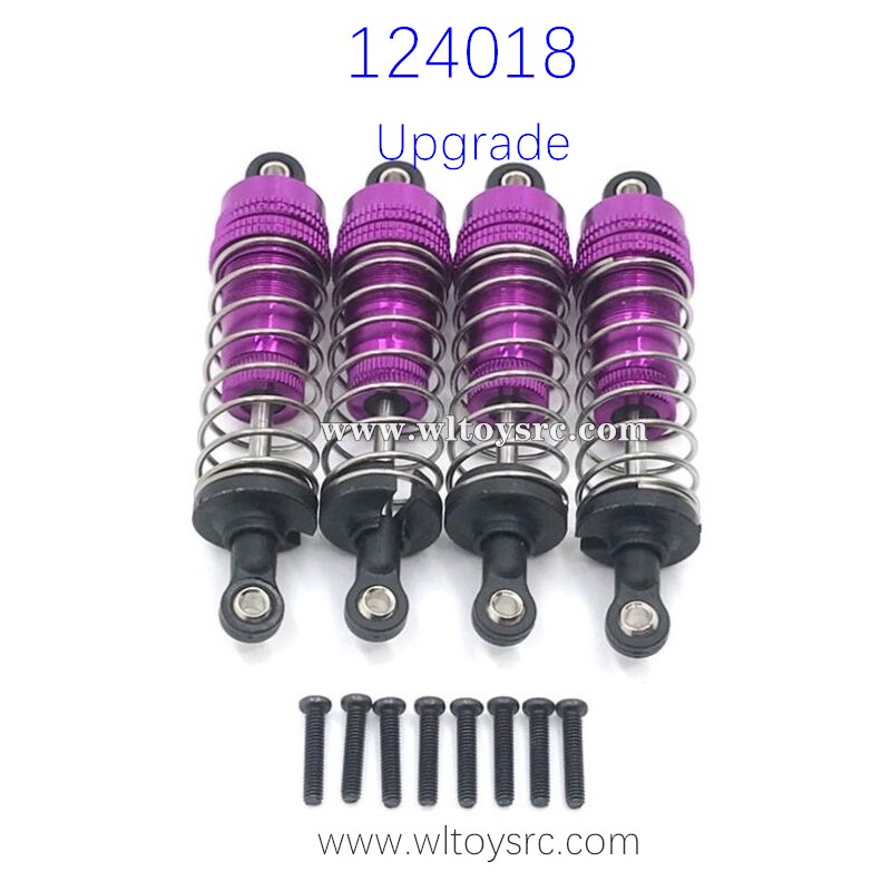 WLTOYS 124018 Upgrade parts Front and Rear Shock Absorbers Purple