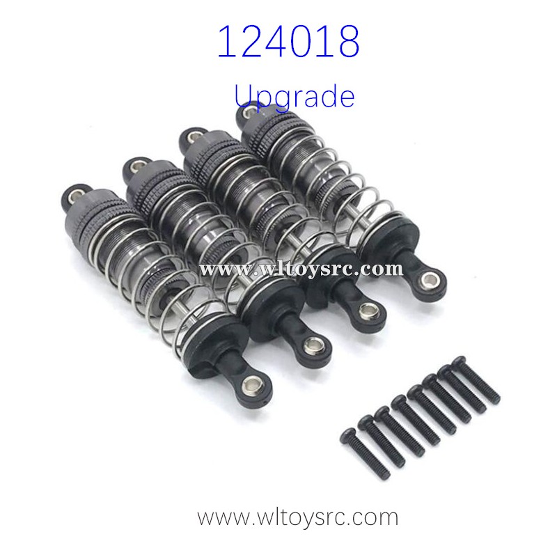 WLTOYS 124018 Upgrade parts Front and Rear Shock Absorbers Titanium