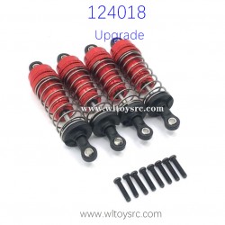 WLTOYS 124018 Upgrade parts Front and Rear Shock Absorbers Red