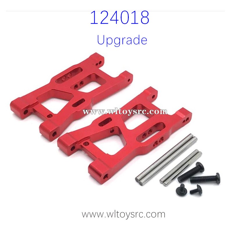 WLTOYS 124018 Upgrade parts, Front Swing Arm with Shaft Red