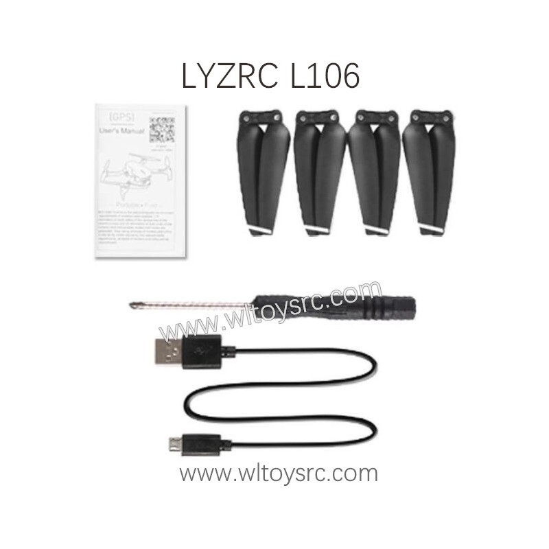 LYZRC L106 Drone Parts Propeller and USB Charger