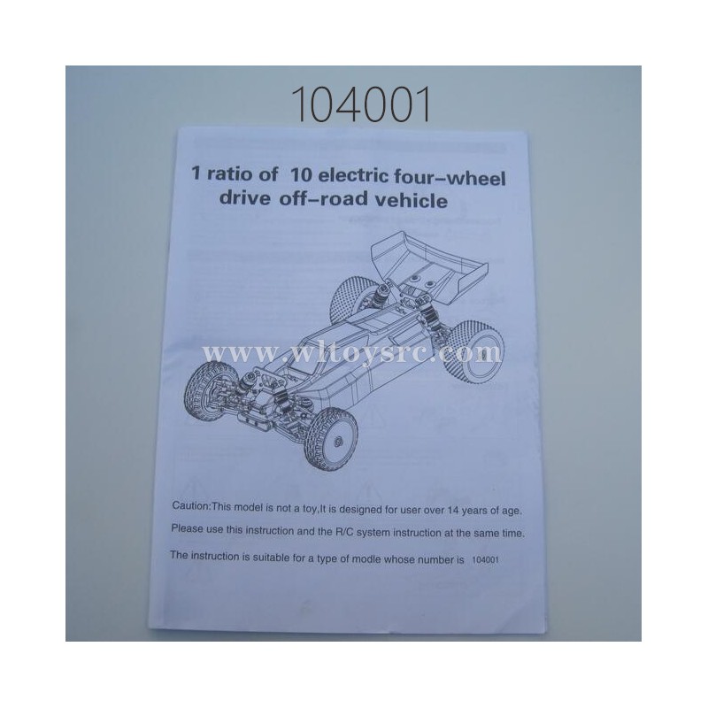 WLTOYS 104001 Manual
