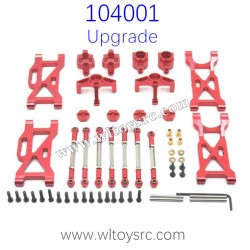 WLTOYS 104001 Upgrade Parts Metal Swing Arm and Connect Rod kit Red