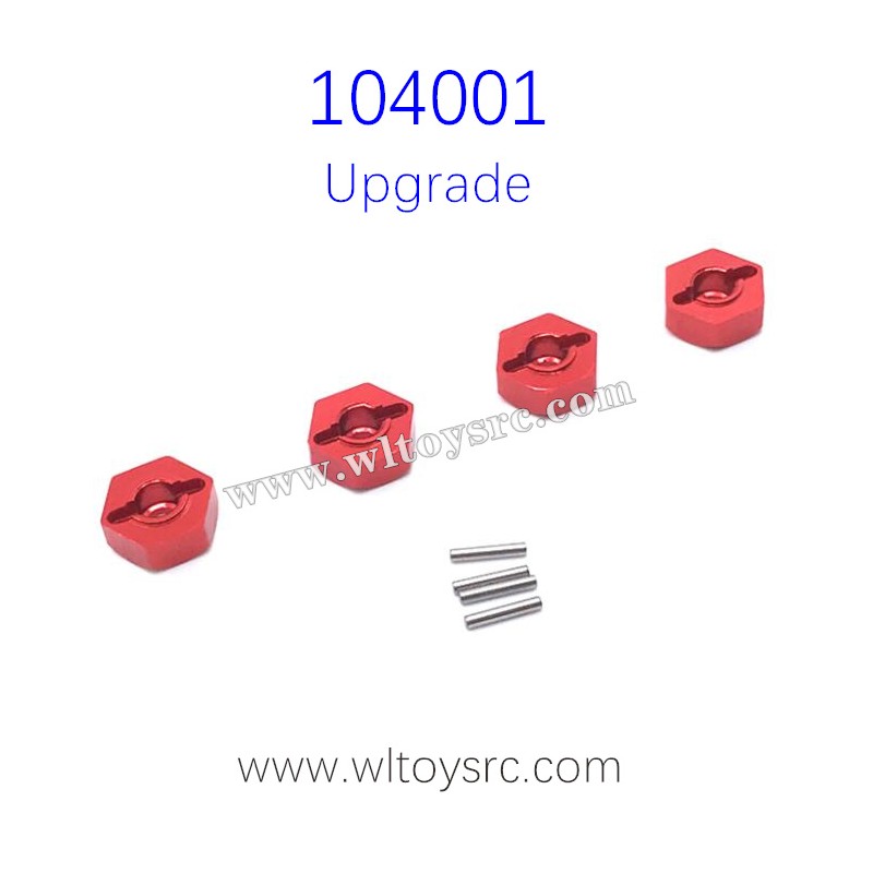 WLTOYS 104001 Upgrade Parts Hex Nut with Pins Red