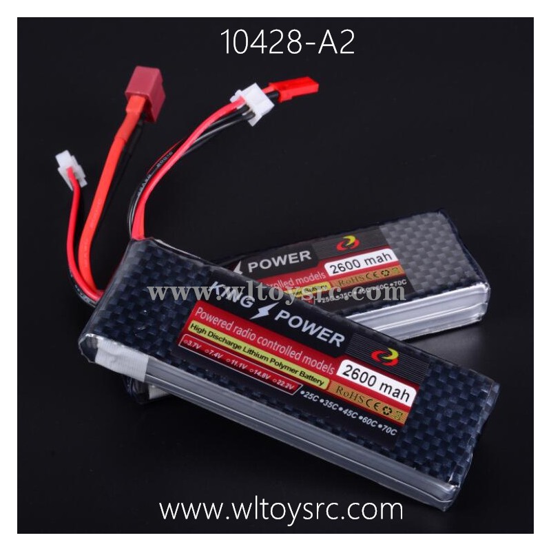 WLTOYS 10428-A2 Upgrade Battery 2600mAh
