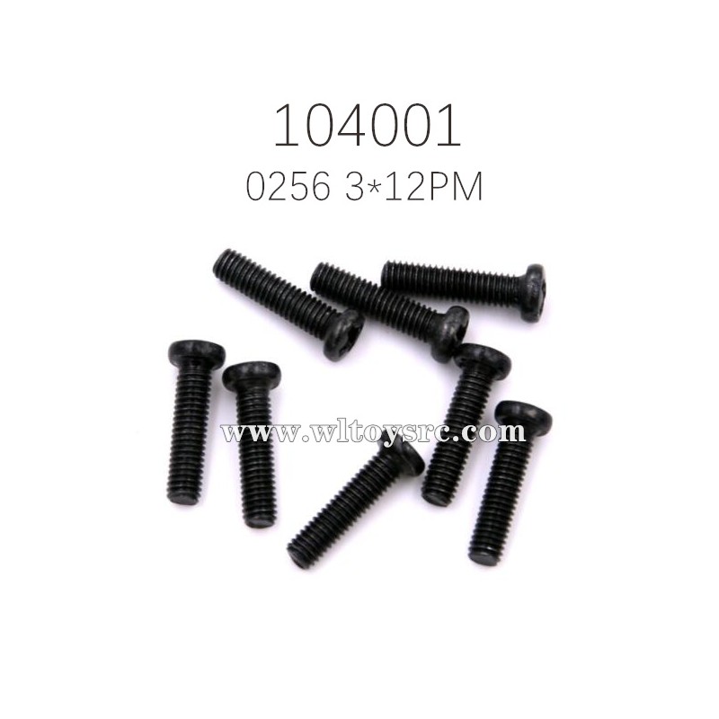 WLTOYS 104001 Screws 0256 Screws 3X12PM