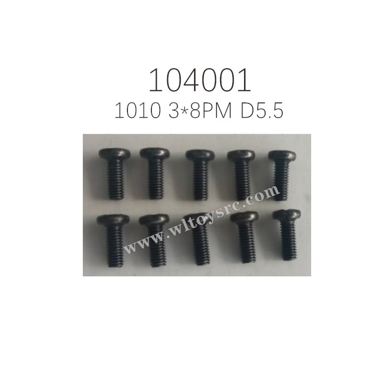 WLTOYS 104001 1009 Phillips Round Head Machine screw