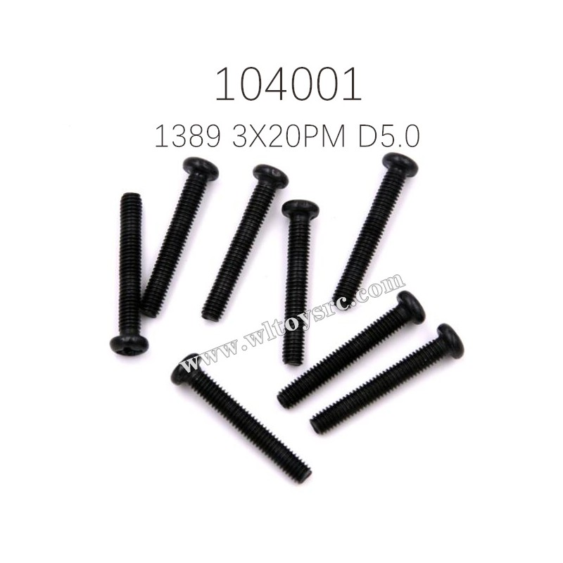 WLTOYS 104001 Parts 1389 Phillips round head machine screw