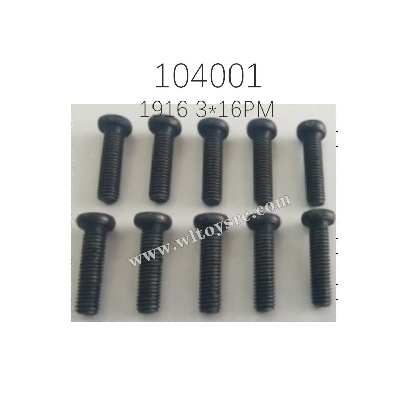 1916 Screws For WLTOYS 104001 RC Car