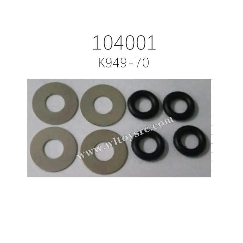 K949-70 Stainless Steel Gasket Parts For WLTOYS 104001 1/10 RC Car