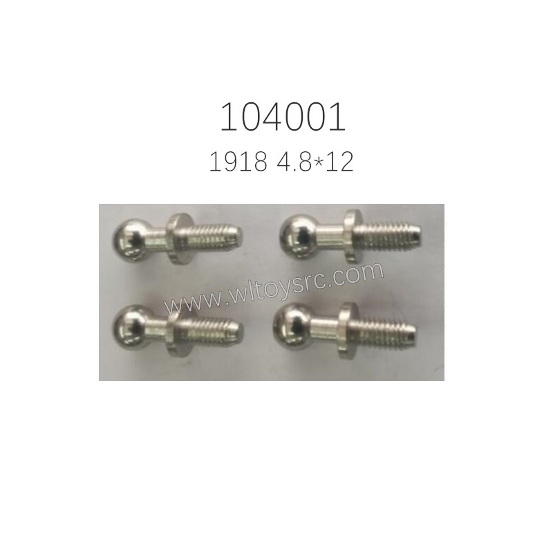 1918 Ball Head Screw Parts For WLTOYS 104001 RC Car