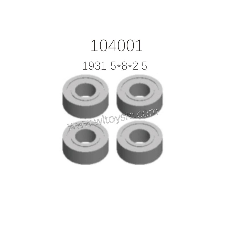 1931 Bearing 5X8X2.5 For WLTOYS 104001 RC Car