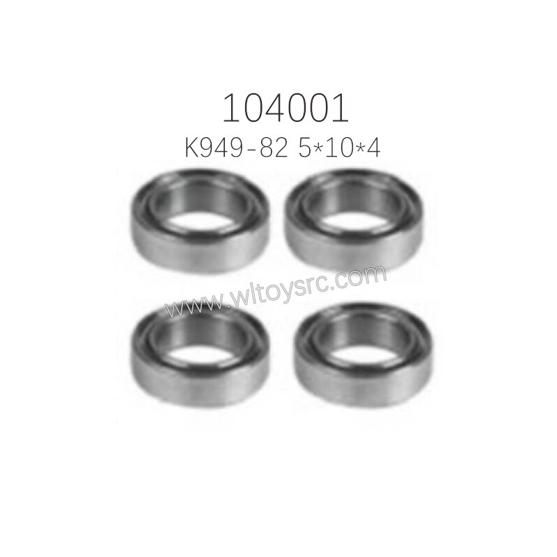 K949-82 Rolling Bearing 5X10X4 Parts For WLTOYS 104001 RC Car