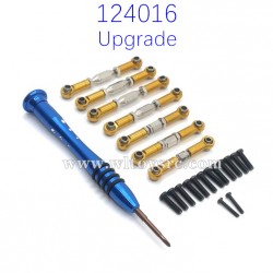 WLTOYS 124016 Brushless RC Truck Upgrade Parts Connect Rod Gold