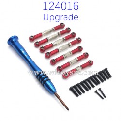 WLTOYS 124016 Brushless RC Truck Upgrade Parts Connect Rod Red
