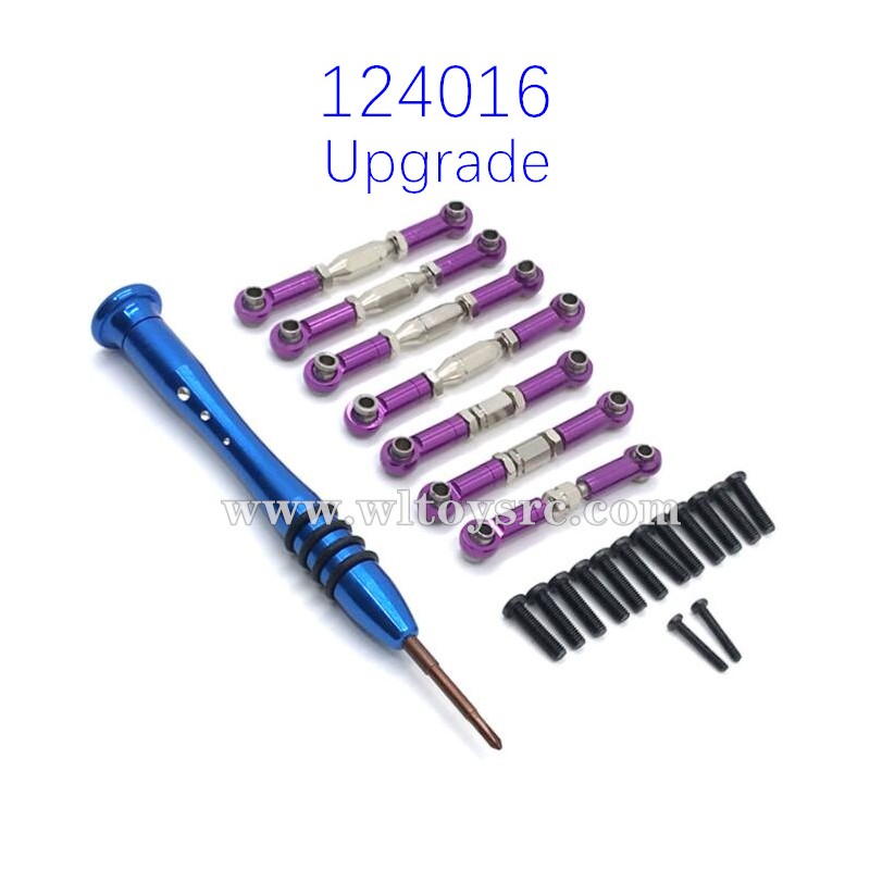 WLTOYS 124016 Brushless RC Truck Upgrade Parts Connect Rod Purple