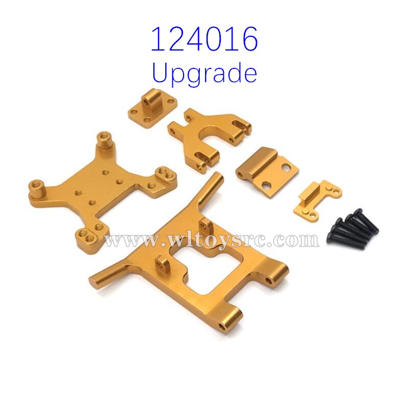 WLTOYS 124016 Upgrade Parts Front and Rear Shock Board kit Gold