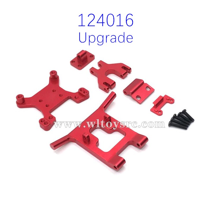 WLTOYS 124016 Upgrade Parts Front and Rear Shock Board kit Red