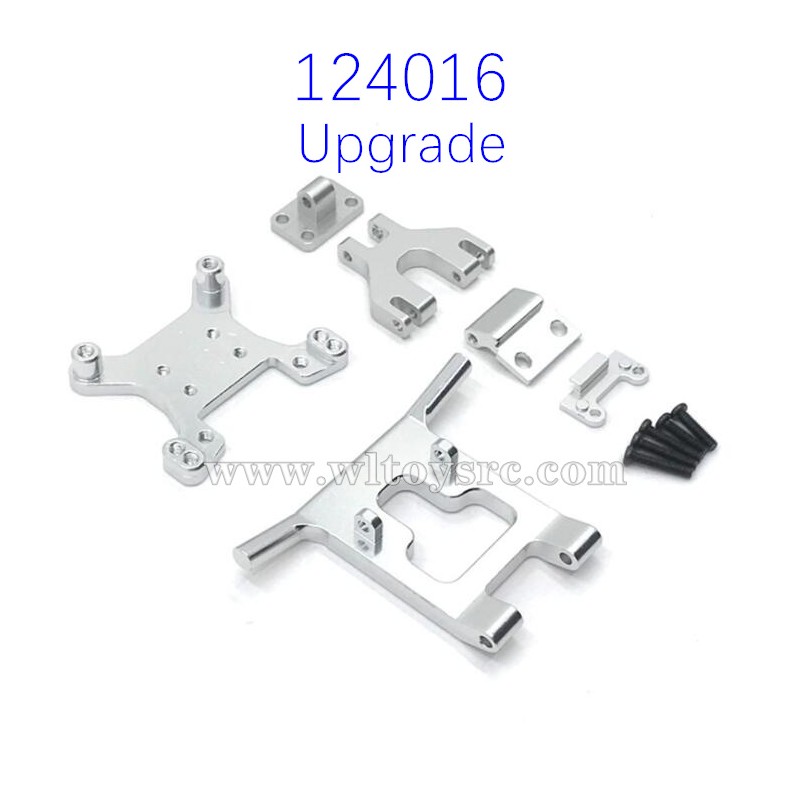 WLTOYS 124016 Upgrade Parts Front and Rear Shock Board kit Silver