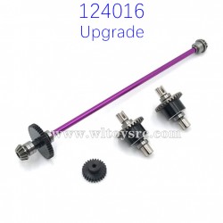 WLTOYS 124016 Upgrade Parts Differential Assembly and Central Shaft Purple