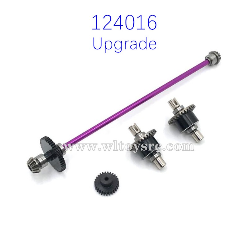 WLTOYS 124016 Upgrade Parts Differential Assembly and Central Shaft Purple